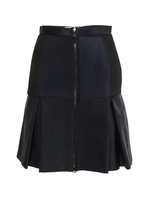 Fendi Pre-Owned mesh-panel pleated mini skirt Blue 1336515