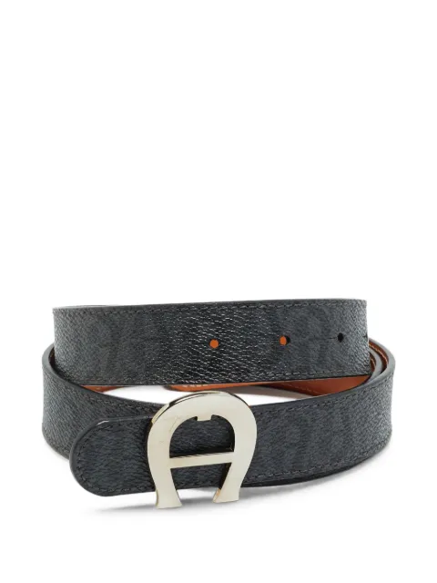 Aigner Vintage logo-buckle belt Black 1264013