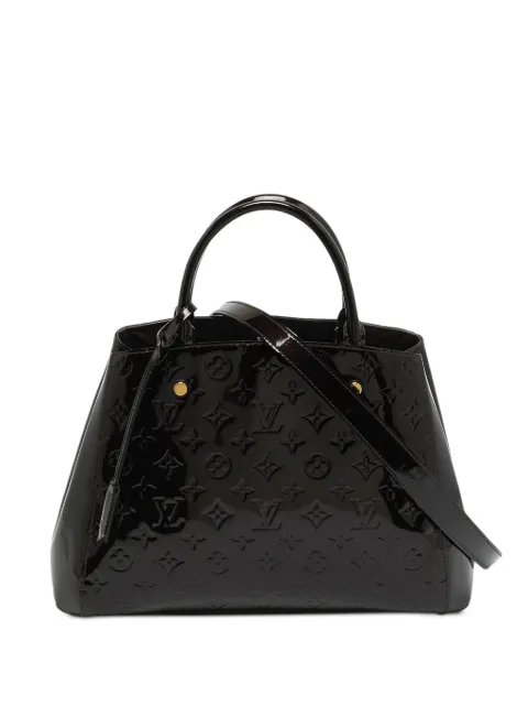 Louis Vuitton Pre-Owned 2015 MM Montaigne Monogram Vernis tote bag Black 1349052