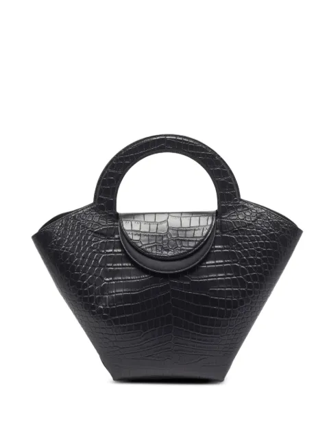Bottega Veneta Pre-Owned Doll crocodile-embossed tote bag Black 1325745
