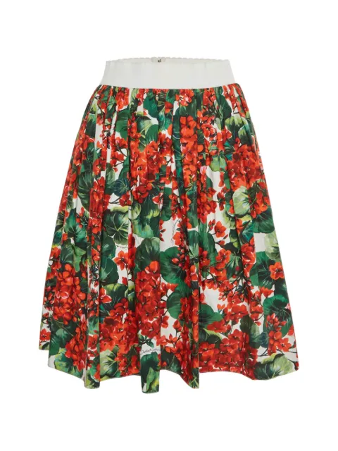 Dolce & Gabbana Pre-Owned floral-print pleated midi skirt Red 1351608