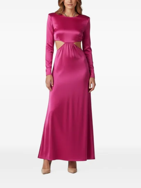 Elisabetta Franchi cut-out lamé maxi dress Pink 1345597