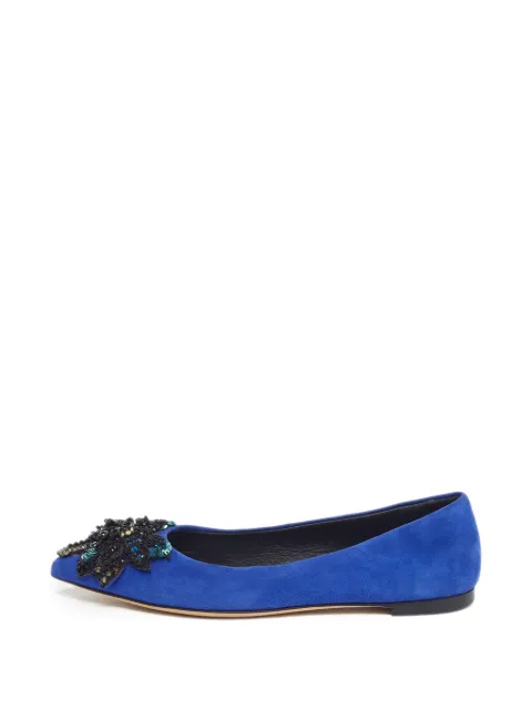 Giuseppe Zanotti Vintage embellished pointed-toe pumps Blue 1314807