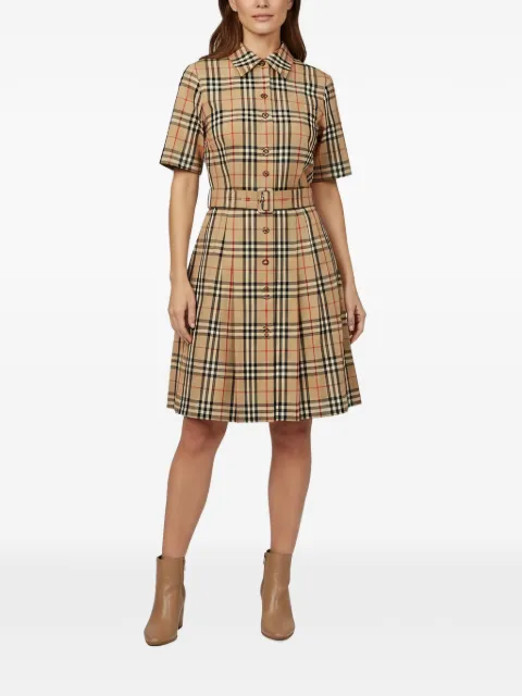 Burberry Pre-Owned Nova Check shirt dress Neutrals 1342366