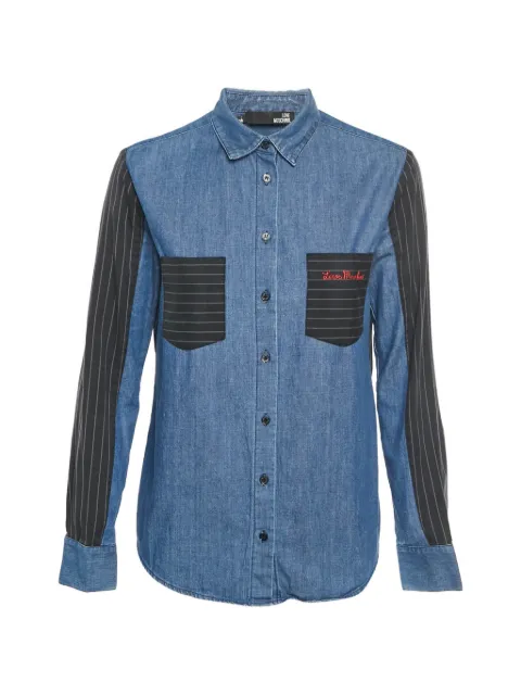 Love Moschino striped denim shirt Blue 1324425