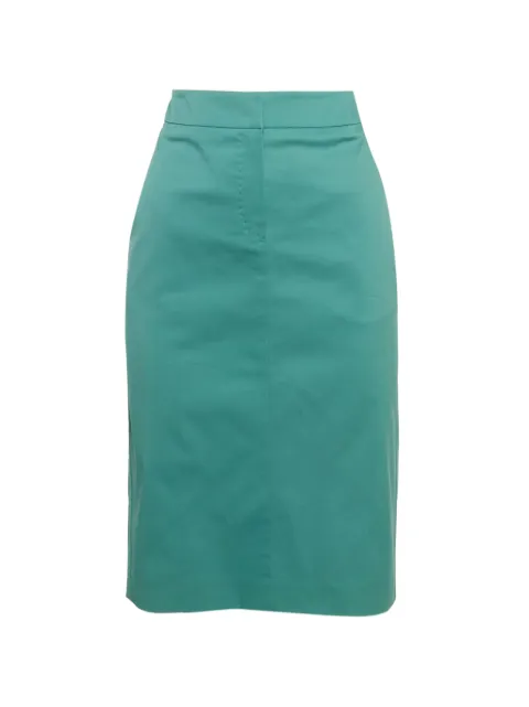 Max Mara gabardine knee-length skirt Blue 1309737