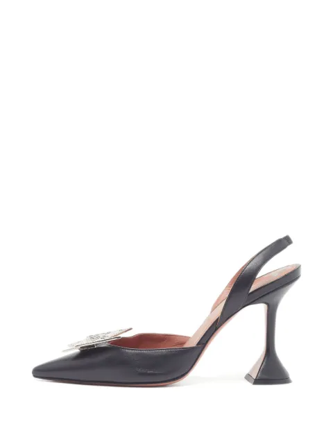 Amina Muaddi Phoenix crystal-embellished heeled pumps Black 1324975
