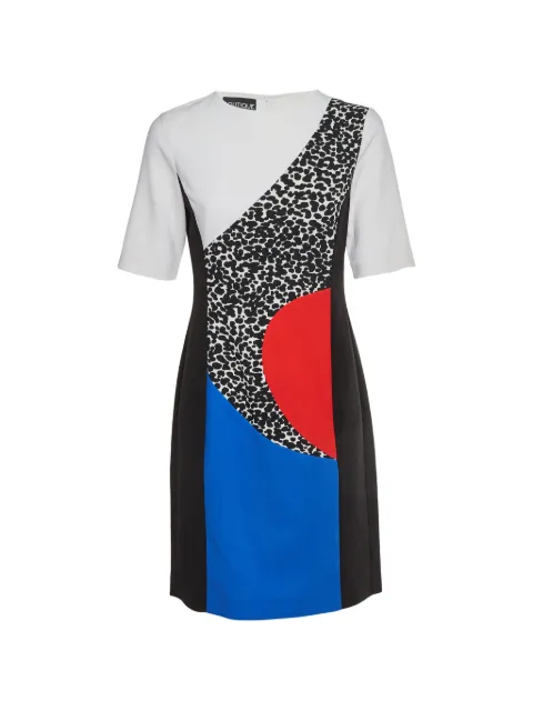 Boutique Moschino color-block animal-print dress White 1334409