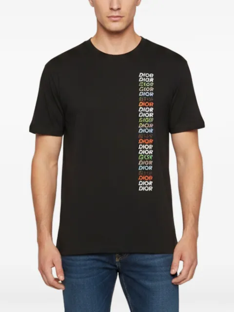 Christian Dior Pre-Owned logo-print T-shirt Black 1341478