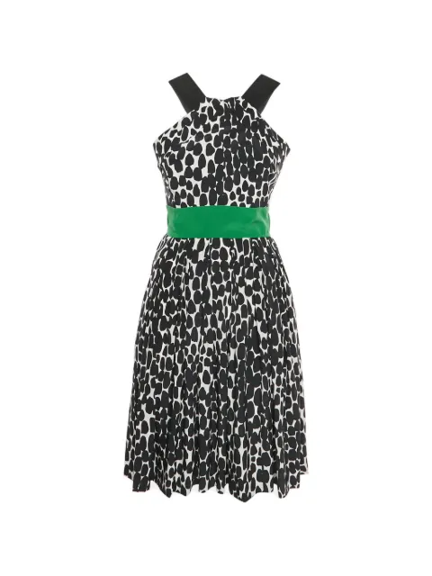Gucci Pre-Owned abstract-print midi dress Black 1320764