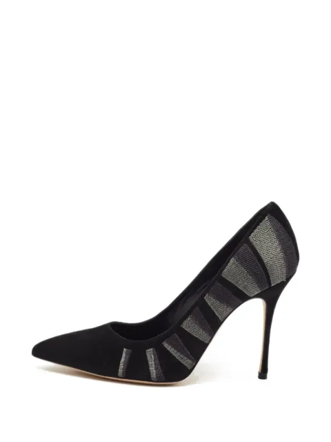 Manolo Blahnik BB embroidered pumps Black 1342966