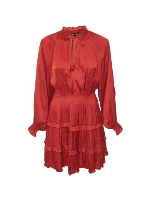 Maje pleated ruffle mini dress Red 1337857