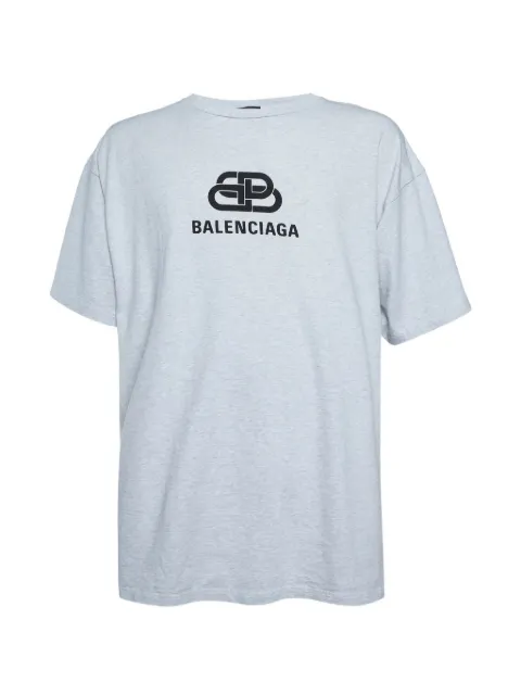 Balenciaga Pre-Owned logo-print oversized T-shirt Grey 1349177