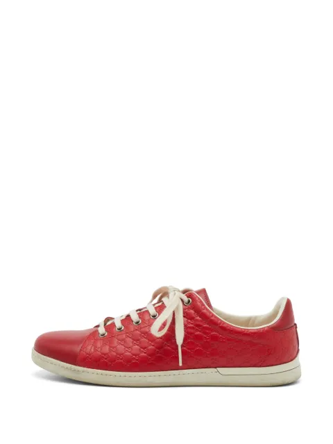 Gucci Pre-Owned Ace Microguccissima sneakers Red 1359849