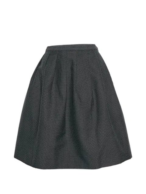 Emporio Armani Pre-Owned textured pleated midi skirt Black 1326708