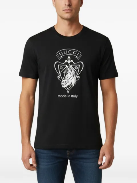 Gucci Pre-Owned graphic-print cotton T-shirt Black 1341352