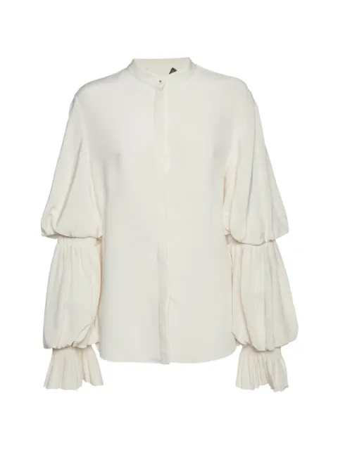 Alexander McQueen Pre-Owned ruffle-sleeve shirt Neutrals 1327453