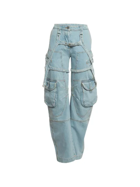 Off-White Pre-Owned 2013 wide-leg jeans Blue 1302430