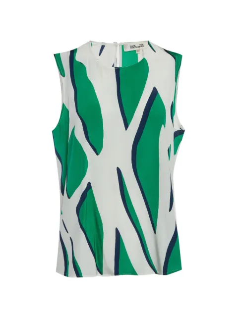 DVF Diane von Furstenberg sleeveless printed top White 1312945