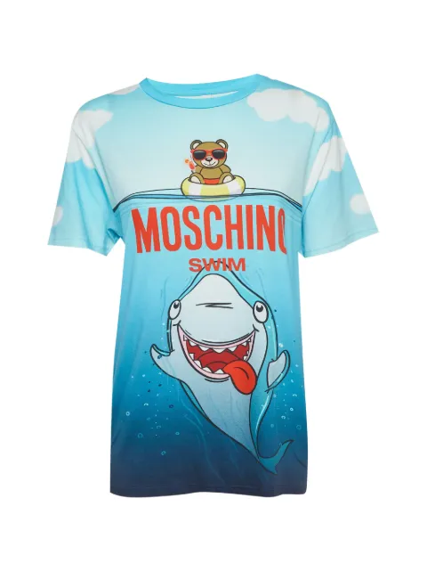 Moschino Pre-Owned Teddy Shark print T-shirt Blue 1299721