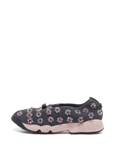 Christian Dior Pre-Owned Fusion crystal-embellished sneakers Grey 1331363
