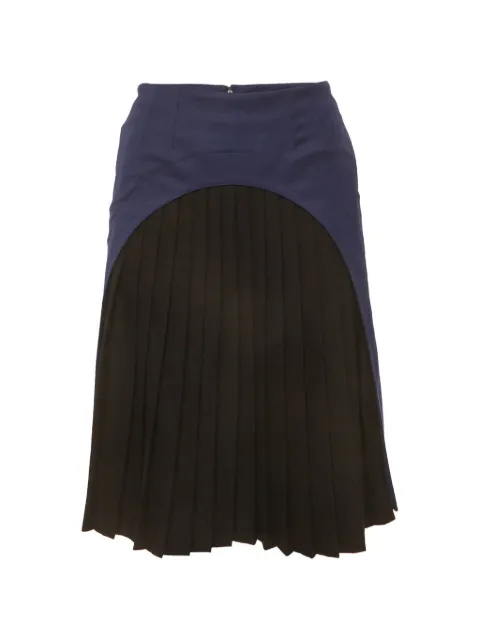 Fendi Pre-Owned pleated panel mini skirt Blue 1314244