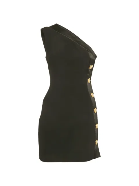 Balmain Pre-Owned one-shoulder mini dress Black 1307074