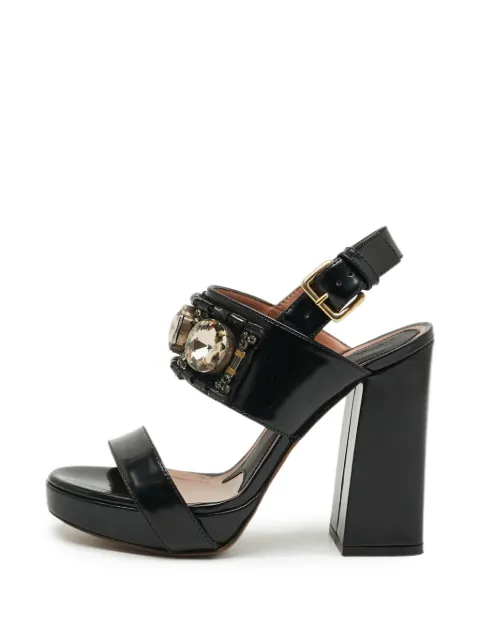Marni Pre-Owned Fussbett Sabot embellished sandals Black 1313406