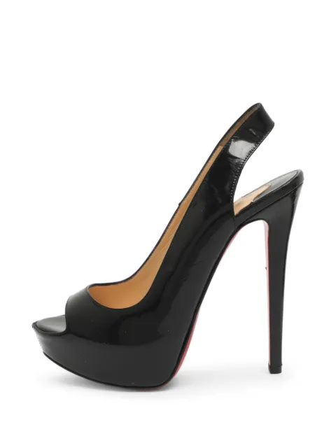 Christian Louboutin Pre-Owned Lady Peep platform sandals Black 1317969