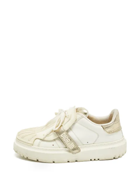 Christian Dior Pre-Owned Dior ID leather sneakers Neutrals 1285881