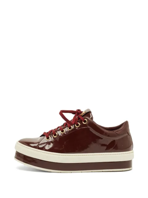 Louis Vuitton Pre-Owned lace-up sneakers Red 1290185