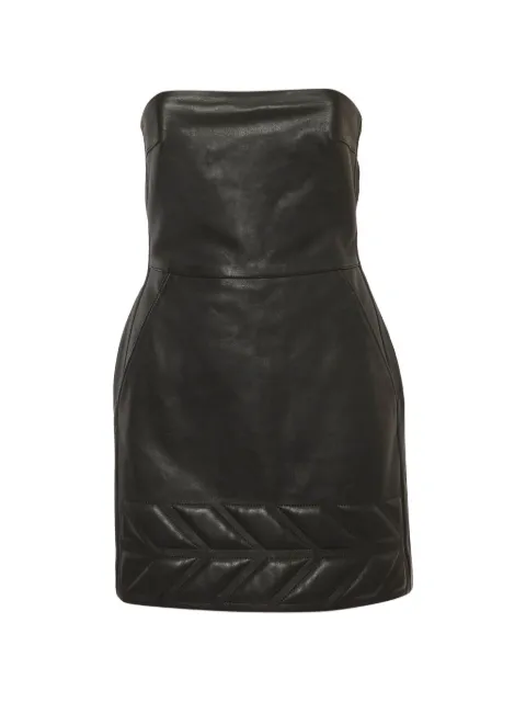 David Koma strapless quilted dress Black 1332958