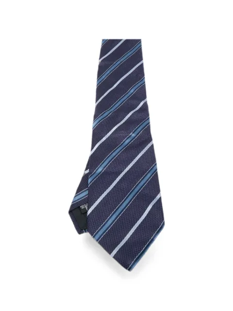 Giorgio Armani Pre-Owned striped silk tie Blue 1280111