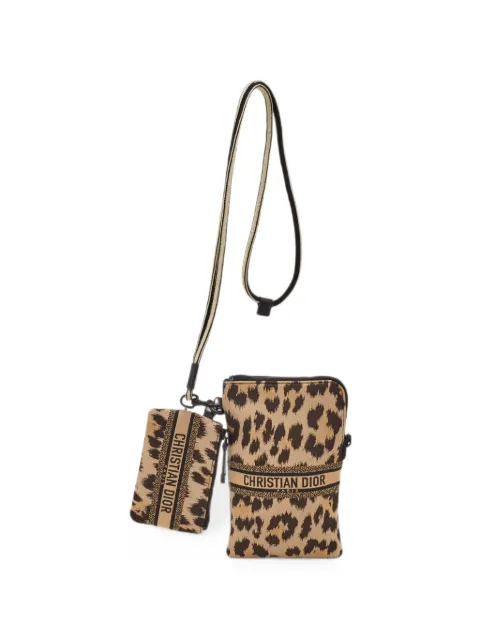 Christian Dior Pre-Owned 2021 DiorTravel animal-print crossbody bag Neutrals 1350049