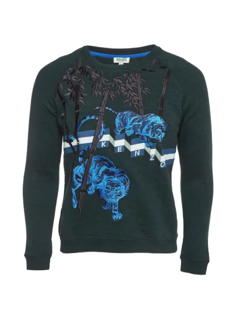 Kenzo Pre-Owned Bamboo Tiger-motif sweater Green 1285527