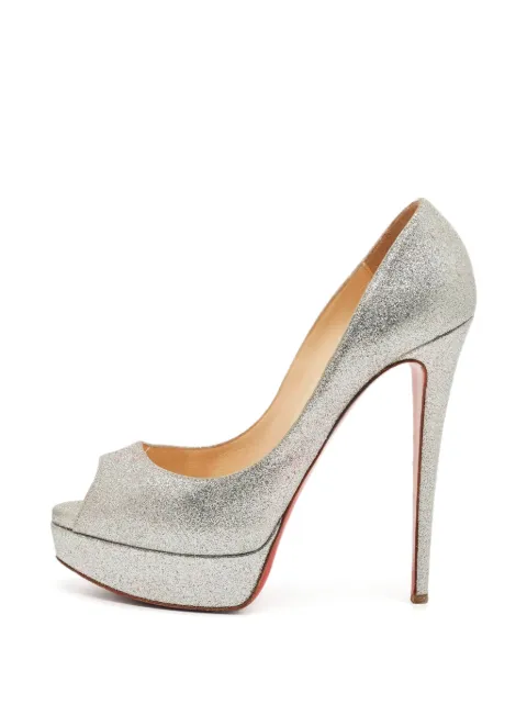 Christian Louboutin Pre-Owned Very Privé peep-toe pumps Silver 1330481