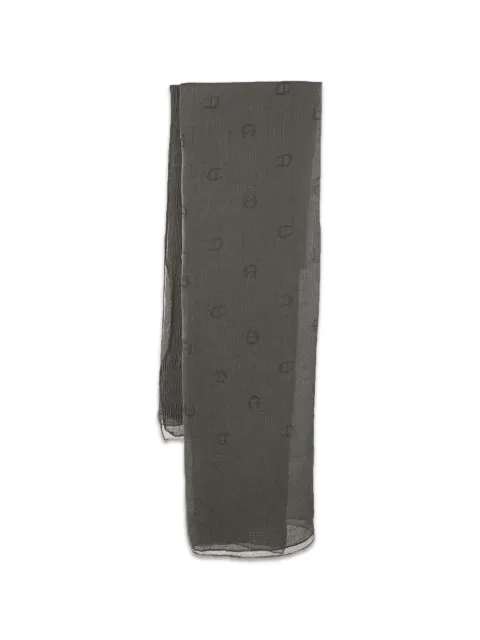 Aigner Kids logo-print scarf Grey 1331069