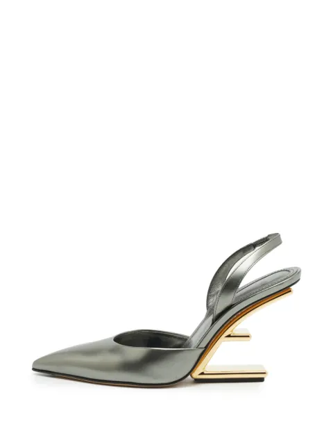 Fendi Pre-Owned Fendi First slingback pumps Grey 1361224