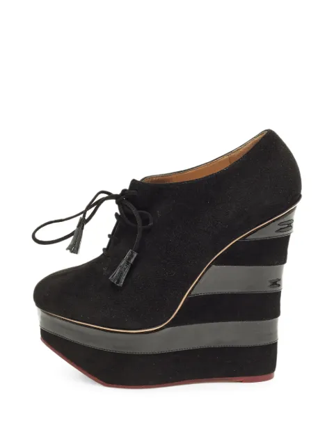 Charlotte Olympia Martha wedge ankle pumps Black 1337908