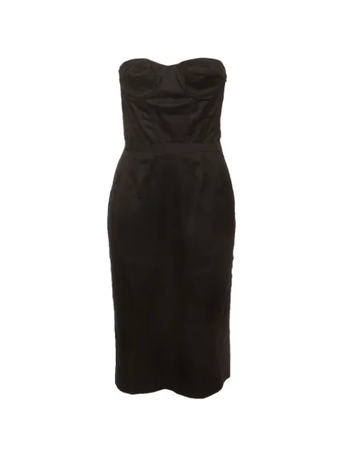 Givenchy Pre-Owned strapless zip-up midi dress Black 1319095
