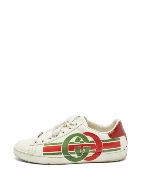 Gucci Pre-Owned Ace Interlocking G sneakers White 1300072