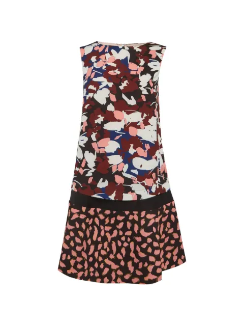 Jil Sander Pre-Owned abstract-print panelled mini dress Black 1312447