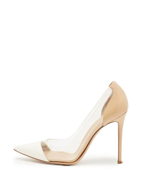 Gianvito Rossi Plexi pointed-toe pumps White 1343945