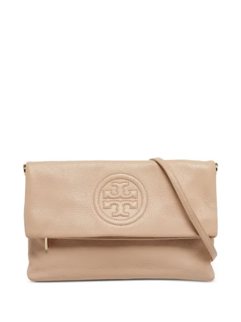 Tory Burch Thea fold-over leather shoulder bag Neutrals 1259833