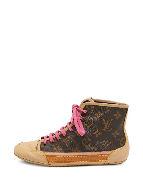 Louis Vuitton Pre-Owned Match Up Monogram-canvas sneakers Brown 1346400