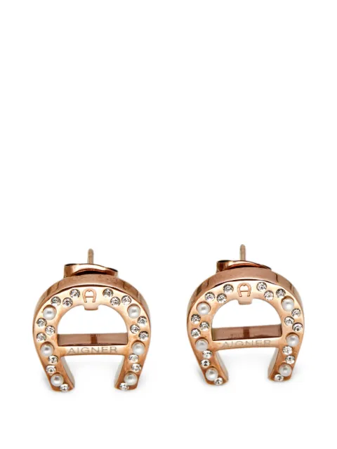 Aigner Vintage crystal-embellishment earrings Gold 1278960
