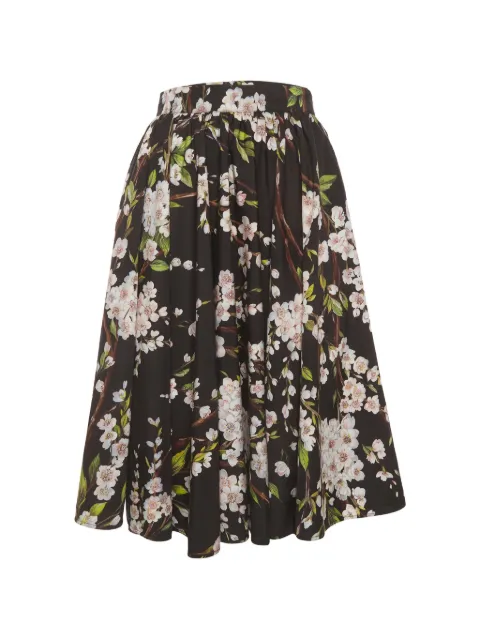 Dolce & Gabbana Pre-Owned floral-pattern midi skirt Black 1313779