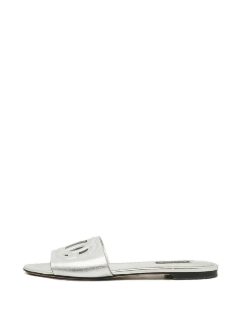 Dolce & Gabbana Pre-Owned DG Logo slides Silver 1312670