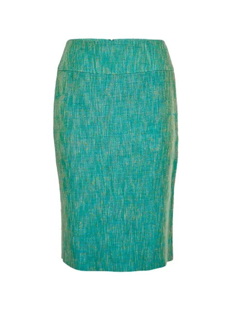 Dolce & Gabbana Pre-Owned tweed pencil midi skirt Green 1325464