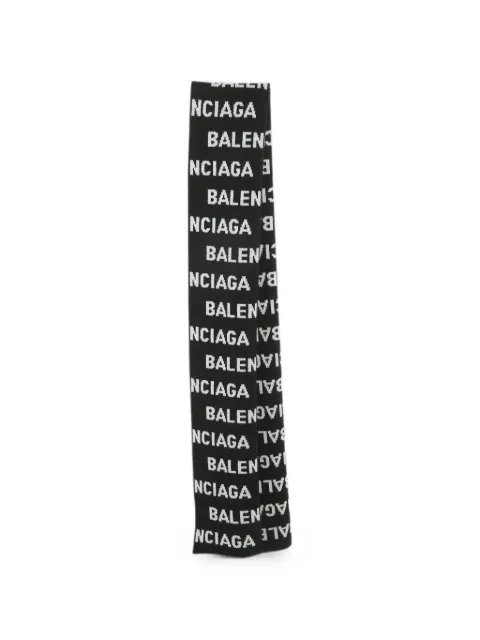 Balenciaga Pre-Owned logo intarsia scarf Black 1261734
